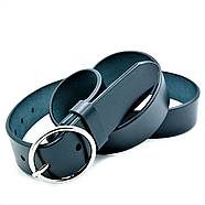 Жіночий шкіряний ремінь Weatro nwzh-35k-0084 Темно-синій, фото 2