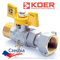 Кульовий кран із накидною гайкою для газу KOER 1/2" ГШБ KR.220.G, фото 4