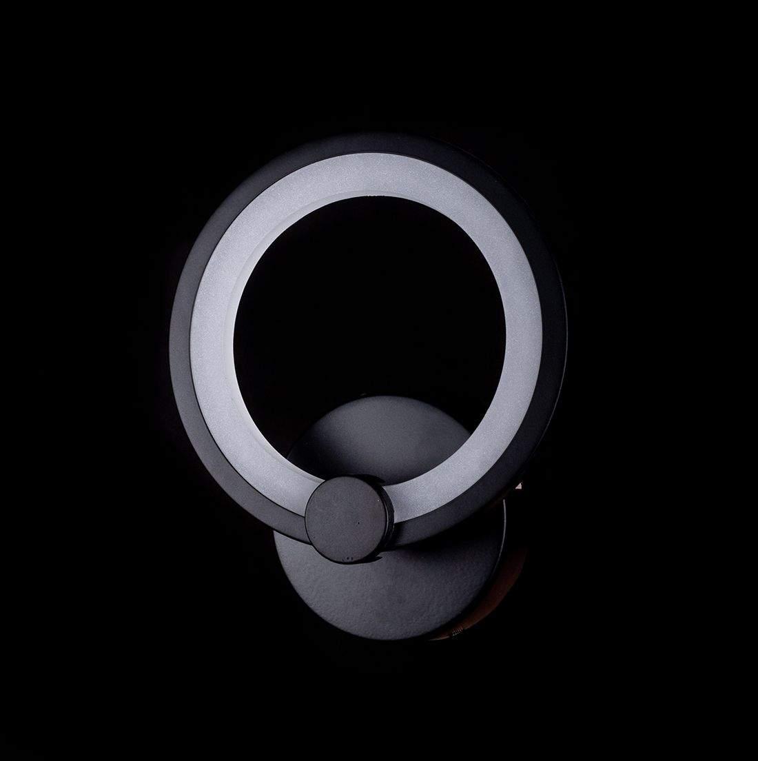 Світильник світлодіодний настінний бра чорний LED 18W H240*D190*W100