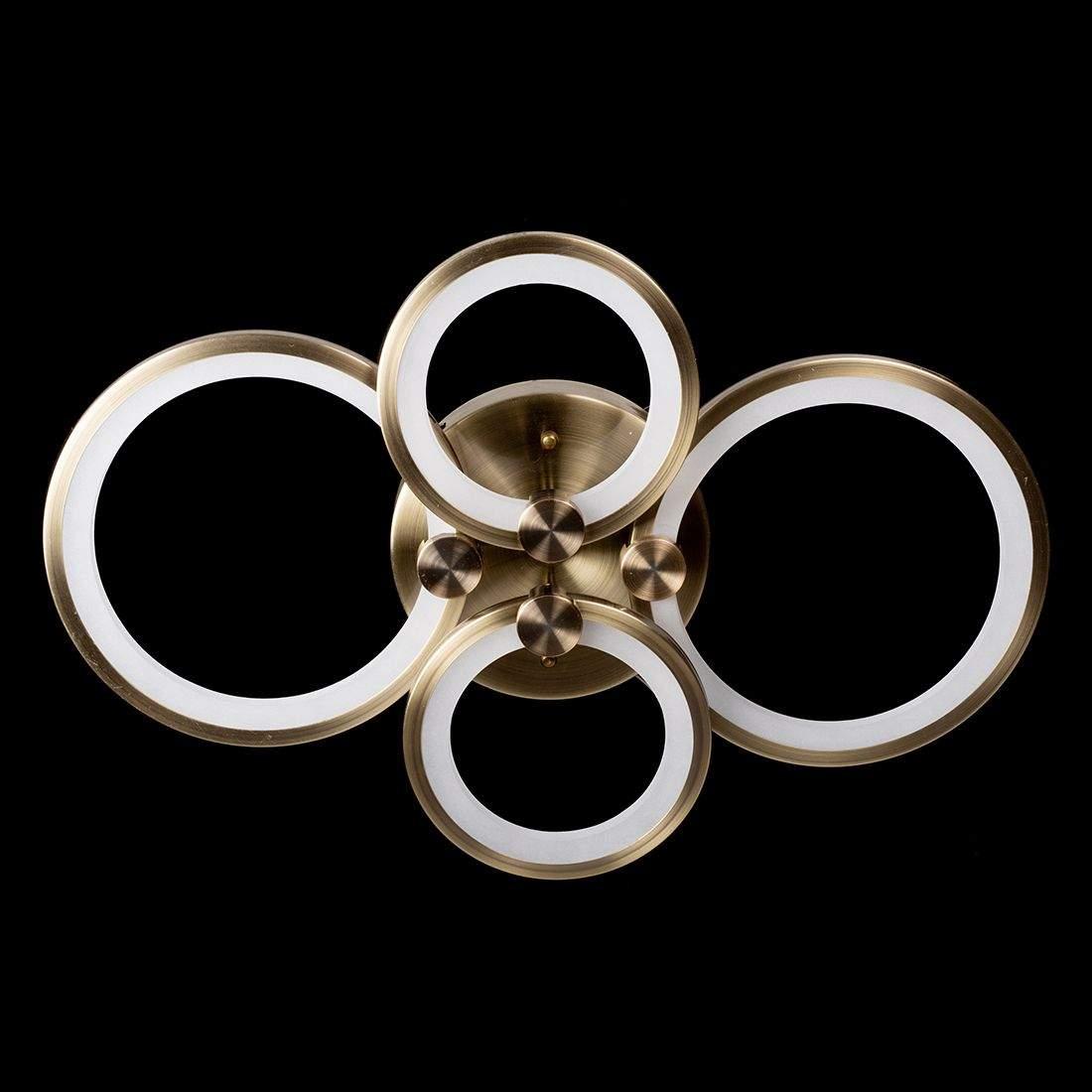 Світлодіодна люстра кільця з пультом керування бронза 112W DIMMER 3000-6000 H900*L610*W410