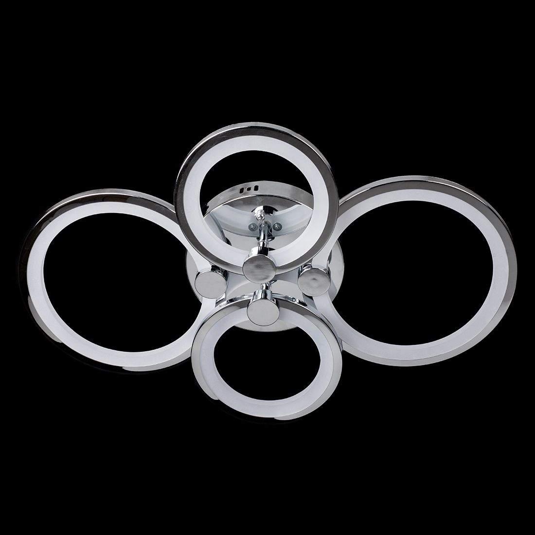 Світлодіодна люстра кільця з пультом керування срібло 112 W DIMMER 3000-6000 H900*L610*W410