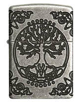 Оригінальна посріблена запальничка Zippo 29670 Armor Tree of Life дорогий подарунок, фото 3