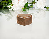 Скринька для весільних кілець "Серце". Скринька для кілець із дерева. Скринька для обручок., фото 2