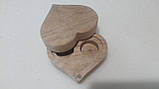 Скринька для весільних кілець "Серце". Скринька для кілець із дерева. Скринька для обручок., фото 5