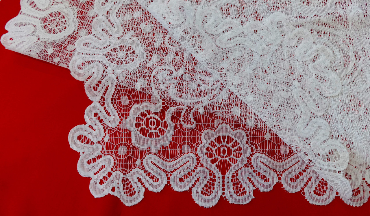 Шарф палантин в церкву білий 42*160 см, фото 1