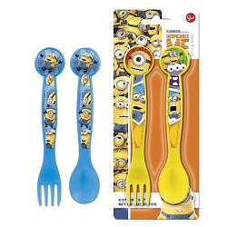 Набір дитячих пластикових столових приладів MINIONS 2 шт