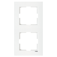Рамка 2 гнізда вертикальна Viko Karre біла