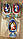 Дерев'яні великі яйця з бісеру на ніжці з іконками різні кольори, фото 2