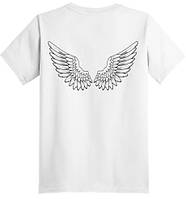 Женская футболка с крыльями на спине 40