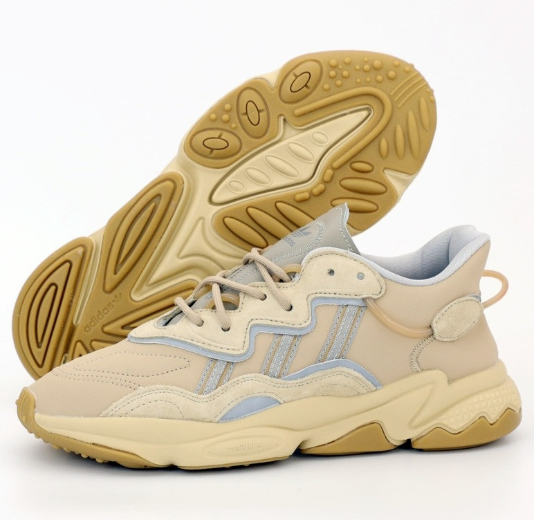 Жіночі кросівки Adidas Ozweego Beige рефлективні. Фото в живу. топ, фото 1