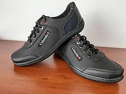 Кросівки чоловічі чорні зручні прошиті (код 5412)