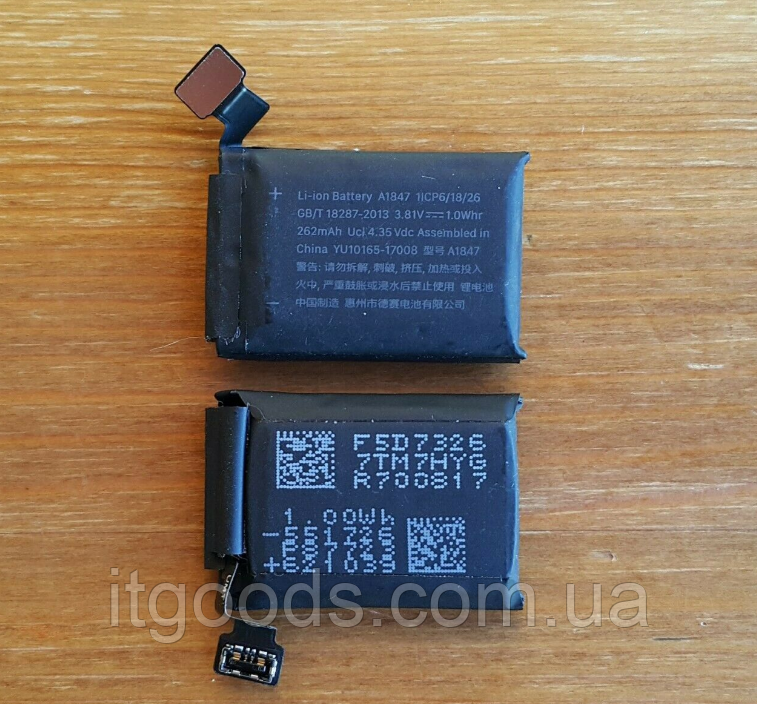 Оригінальний акумулятор ( АКБ / батарея ) A1847 для розумних годин Watch 3rd GPS 38mm 262mAh