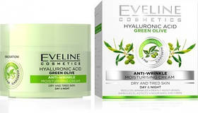 Крем проти зморшок Eveline Cosmetics 6 Компонентів Екстракт зеленої оливи 50 мл