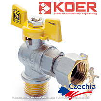 Кран кульовий з накидною гайкою кутовий для газу KOER 3/4" ГШБ (KR.221.G), фото 5