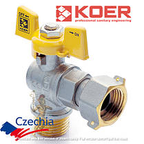 Кран кульовий з накидною гайкою кутовий для газу KOER 1/2" ГШБ (KR.221.G), фото 5
