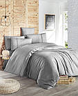 Комплект постільної білизни євро розмір First Сhoice ранфорс De luxe gala gri