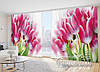 Фото Штори "Букети рожевих тюльпанів" 2,7м*2,9м (2 полотна по 1,45м), тасьма, фото 2