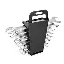 Набір комбінованих ключів ріжково-накидних 8 од., 8-19 мм Cr-V INTERTOOL, фото 2