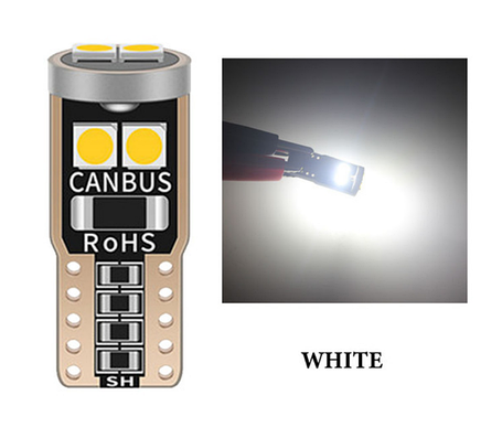 6-LED 3030 t10 w5w лампочка автомобільна — БІЛИЙ, фото 2