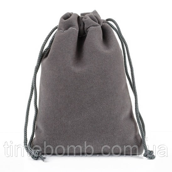 Подарунковий оксамитовий мішок 20 x 30 см сірий