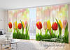 Фото Штори "Тюльпани в траві" 2,5м*2,9м (2 полотна по 1,45м), тасьма, фото 2