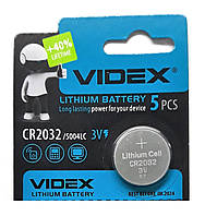 Батарейки VIDEX литиевая CR2032