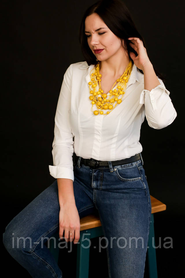 Жовте намисто з дерева Намисто в етнічному стилі жовтого кольору