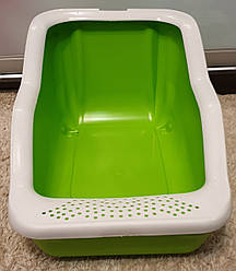 Туалет для кішок/котів з рамкою 54x39x29 см, Netta, Croci, салатовий