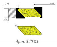 Планкен. Комплект твердосплавных фрез 150х30...50х40 для изготовления обшивочной доски планкена (Арт.340.03)