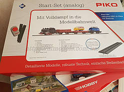 Дитяча Залізниця. Стартовий набір вантажного поїзда з паровозом, масштаб 1/87 H0 Piko 57113