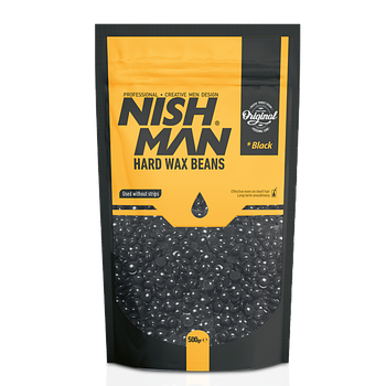 Віск для депіляції в гранулах Nishman Professional Hard Wax Beans (Чорний) 500г