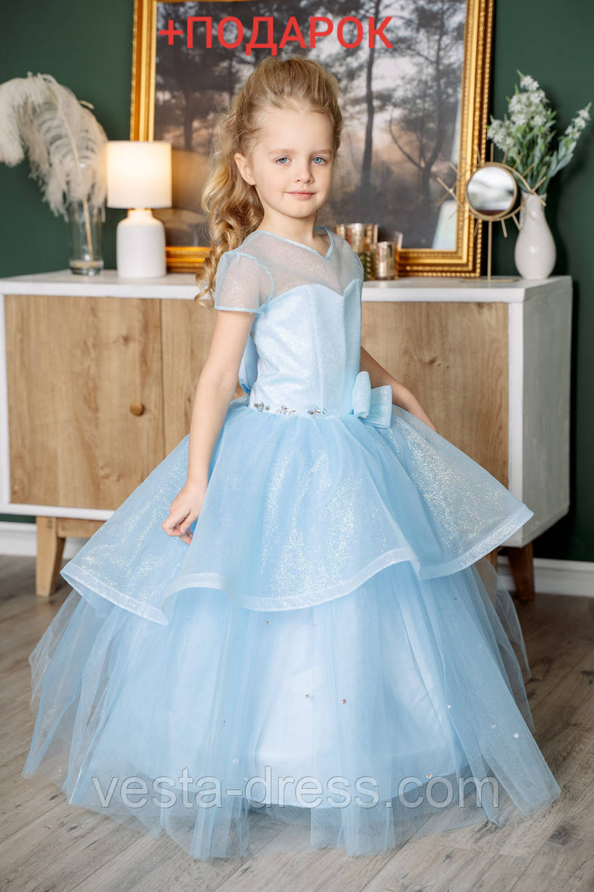 Праздничное платье для девочки 5-8лет №20008 - фото 1 - id-p1142772152