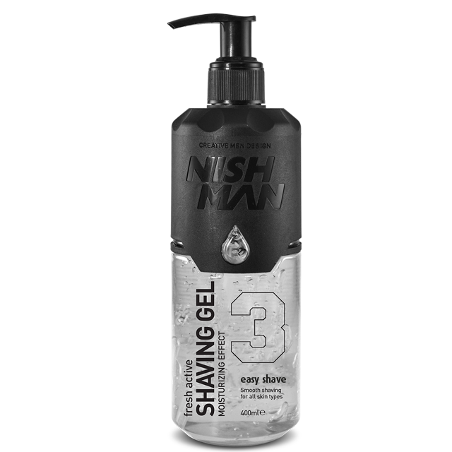 Гель для гоління Nishman No3 Easy Shave Shaving Gel (Прозорий) з дозатором 400 мл