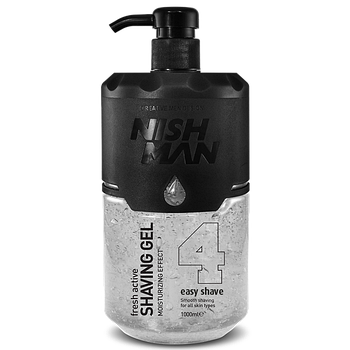 Гель для гоління Nishman No4 Easy Shave Shaving Gel (Прозорий) з дозатором 1000 мл