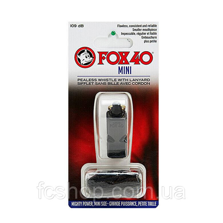 Свисток FOX 40 Original Whistle Mini Safety 9803-0008, Чорний, Розмір (EU) — 1SIZE