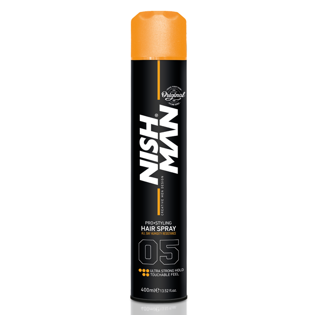 Спрей для фіксації волосся Nishman Ultra Strong #05 (Дуже Синя Фіксація) 400 мл