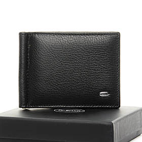 Чоловічий шкіряний затискач для грошей Dr.BOND 11 x 8,5 x 2 см Чорний (mzs-3)