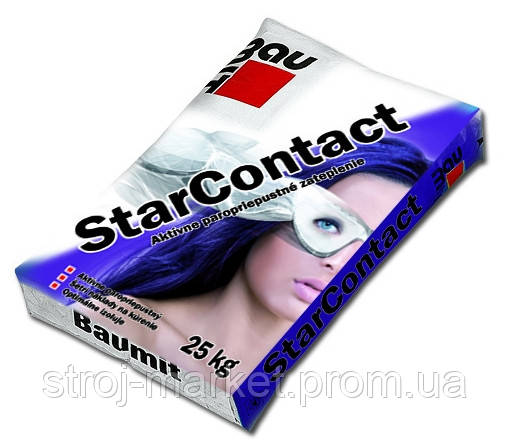 Суміш Star Contakt для приклеювання та захисту утеплювача МВ (мінеральної вати), ППС плит, 25 кг