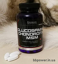 Для суглобів і зв'язок Ultimate Glucosamine Chondroitin MSM 90 таб, фото 2