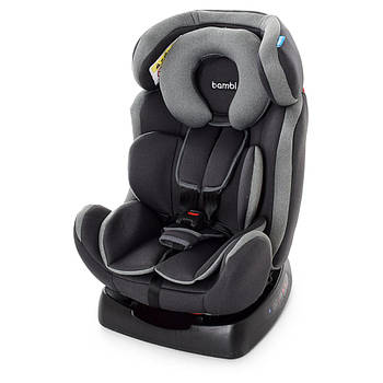 Автокрісло дитяче BAMBI M 3678 Silver Gray з регульованою спинкою 0-25 кг