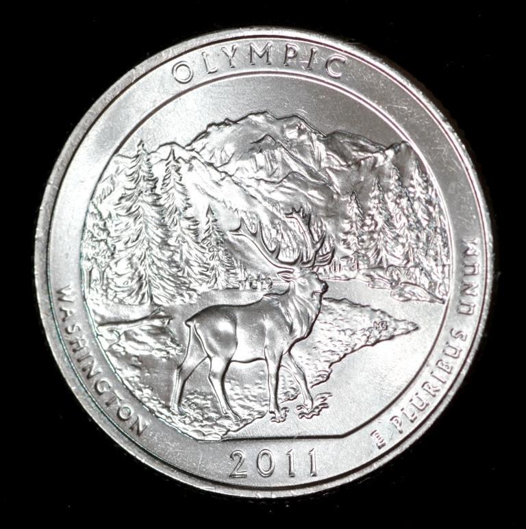 Монета США 25 центів 2011 р. Національний парк Олімпік