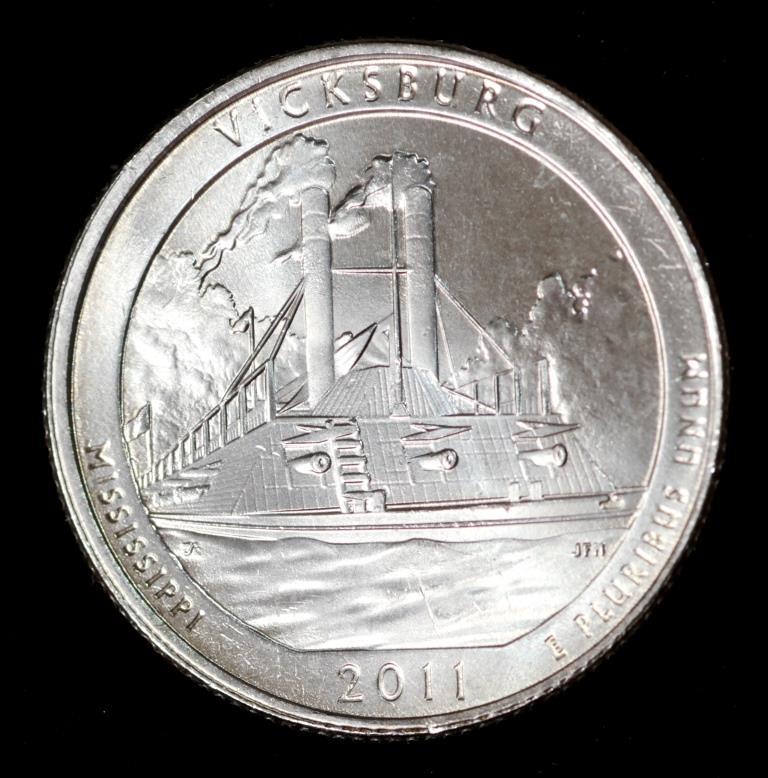 Монета США 25 центів 2011 р. Національний парк Віксбург