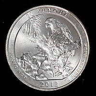 Монета США 25 центів 2012 р. Національний ліс Ель-Юнке