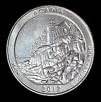 Монета США 25 центів 2012 р. Національний парк Акадія
