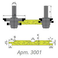Фрезы концевые для изготовления евровагонки d12 (Арт.3001)