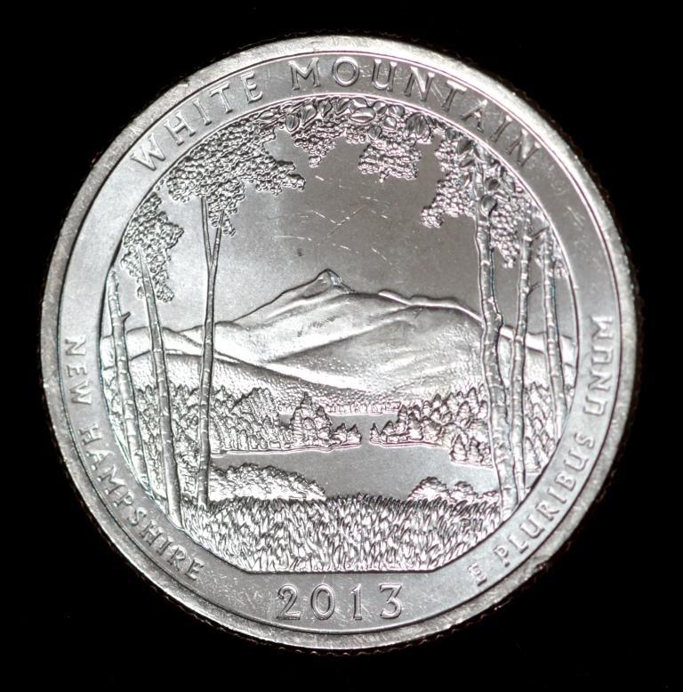 Монета США 25 центів 2013 р. Національний ліс Біла Гора