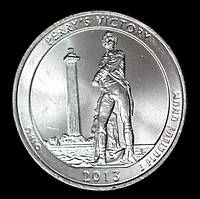 Монета США 25 центів 2013 р. Міжнародний меморіал миру "Перемога Перрі"