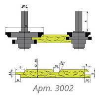 Фрезы концевые для изготовления вагонки d12 (Арт.3002)