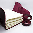 Шкіряний блокнот-щоденник бордовий 20.5*15 см, фото 2