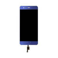 Дисплей Xiaomi Mi6 с сенсором (тачскрином) и шлейфом сканера отпечатка пальца (Touch ID) синий (Тестирован)
